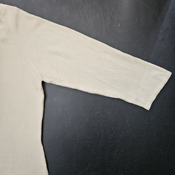 NWT - Silk Blend August Silk Stretch Cream Knit Jersey - Size XL - Picture 3 of 6